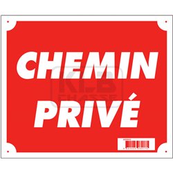 Panneau ''Chemin privé'' 30 x 25 cm