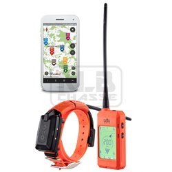 Collier GPS et de dressage pour chiens DogTrace X30T  orange fluo