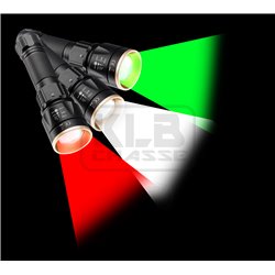 Lampe Tactique rechargeable NUM'AXES 3 Led Blanche-Rouge-Verte