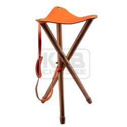 Siège trépied dessus cuir orange 85 cm assise 75 cm