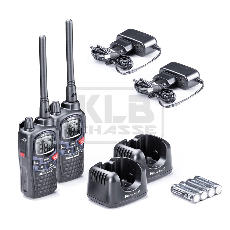 PACK G9 PRO TWIN - 2 Talkie-Walkies Midland + oreillettes