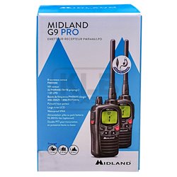 PACK G9 PRO TWIN - 2 Talkie-Walkies Midland + oreillettes