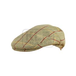 Casquette Jack Pyke plate Tweed vert clair