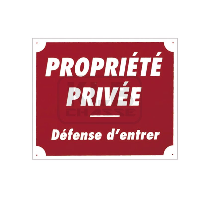 Panneau ''Propriété privée'' 30 x 25 cm