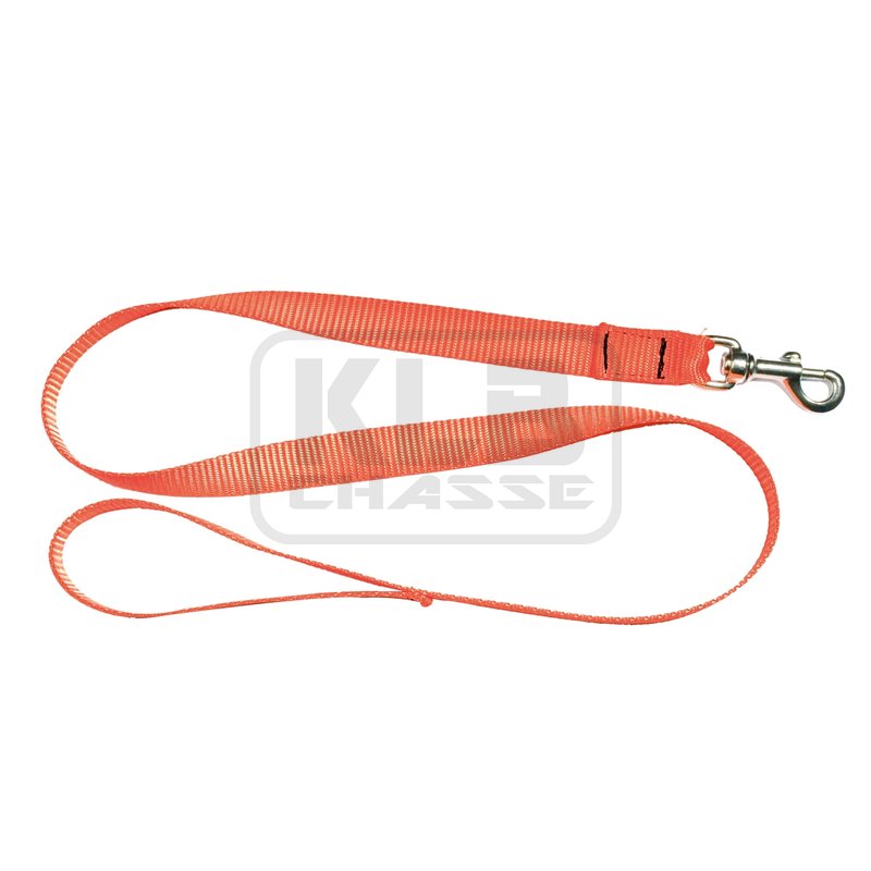 Laisse 1,20 m sangle orange fluo pour chien - Country