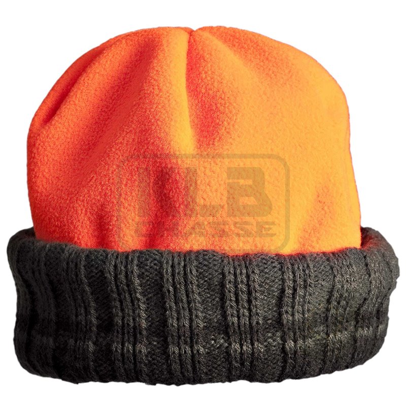 Bonnet Bob Polarfleece réversible vert orange