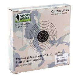 100 cibles cartons 14 x 14 cm