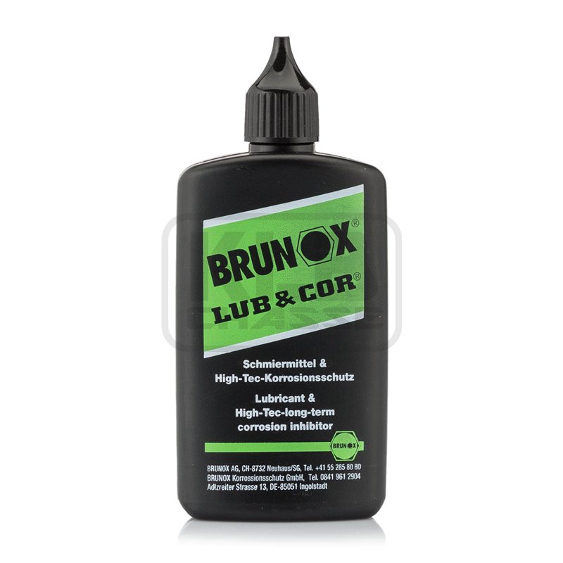 Lubrifiant Lub & Cor en bouteille 100 ml avec orifice goutte à goutte - Brunox